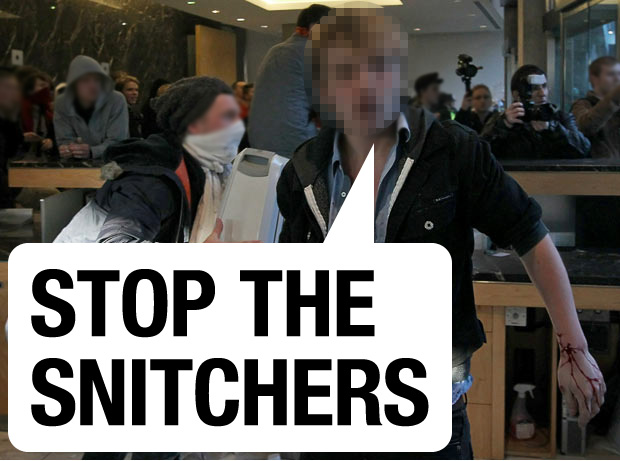 Stop Snitching Millbank Protesters!